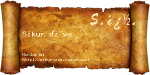 Sikur Éva névjegykártya